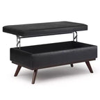 Tavolino contenitore/pouf grande con piano sollevabile