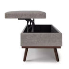 Tavolino contenitore/pouf grande con piano sollevabile