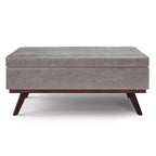 Tavolino contenitore/pouf grande con piano sollevabile