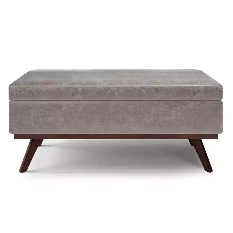 Tavolino contenitore/pouf grande con piano sollevabile