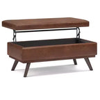 Tavolino contenitore/pouf grande con piano sollevabile