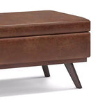 Tavolino contenitore/pouf grande con piano sollevabile