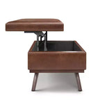 Tavolino contenitore/pouf grande con piano sollevabile