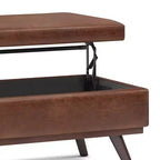 Tavolino contenitore/pouf grande con piano sollevabile