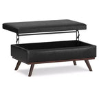 Tavolino contenitore/pouf grande con piano sollevabile