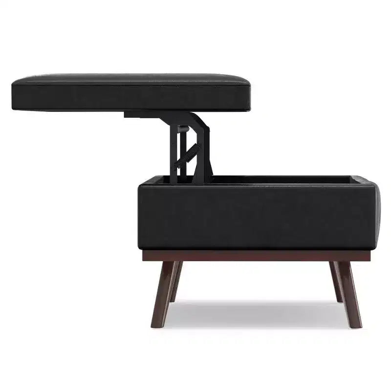 Tavolino contenitore/pouf grande con piano sollevabile