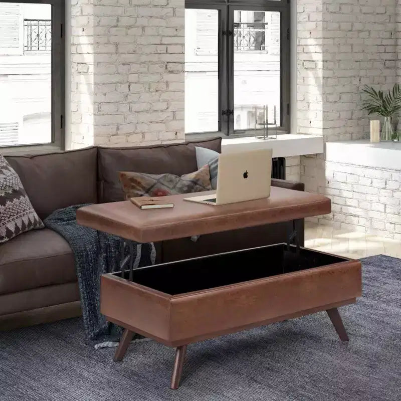Large Lift Top Coffee Table Storage Ottoman