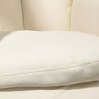 Poltrona Reclinabile Girevole con Poggiapiedi e Ottomana, Ecopelle, Girevole a 360°, Schienale Regolabile per Soggiorno e Camera da Letto