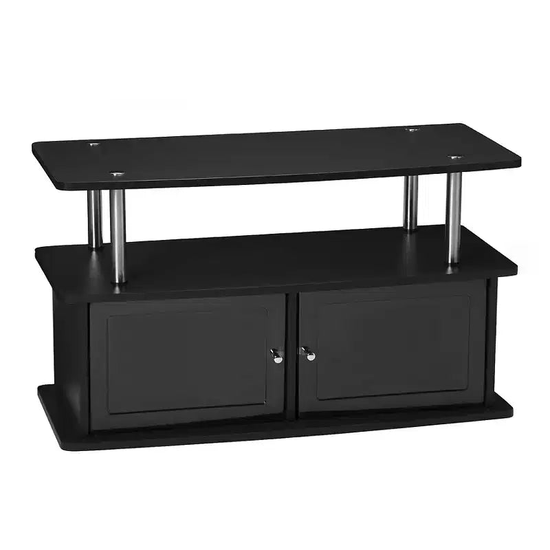 TV Stand for TVs up to 49 Inches with 2 Storage Cabinets and Open Shelf