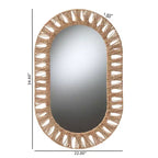 Specchio da parete decorativo ovale Geona in erba marina