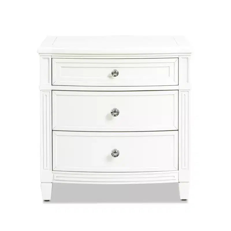 3-Drawer Accent End Table with Gold Accents