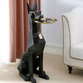 Tavolino a forma di Doberman – H 74 cm, Resina Nera